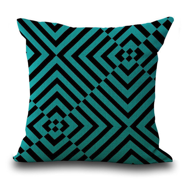 Modern Abstract Geometric Pillow Cover - Stylish Decorative Cushion Case for Living Room, Bedroom & Sofa - Home Decor Accent