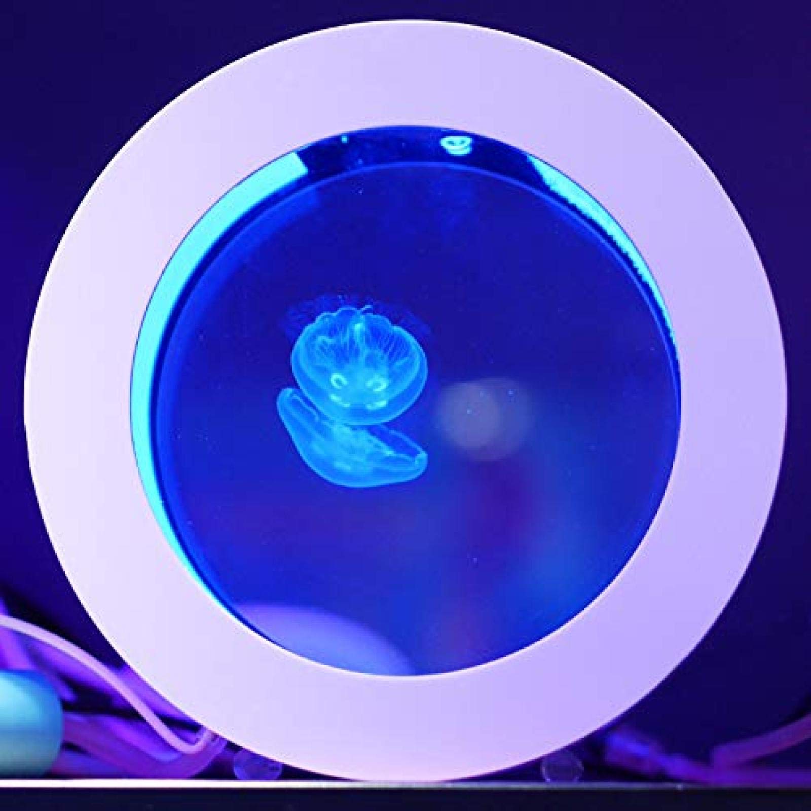 Electric Jellyfish Aquarium Tank with LED Mood Lighting - Large Decorative Night Lamp for Home, Office, Bedroom - Unique Gift for Men, Women & Kids - White Smart Thermostat Control - Perfect for Relaxation, Meditation & Stress Relief