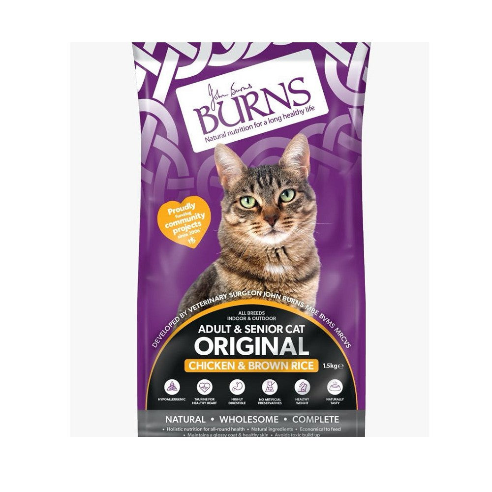 Premium Adult & Senior Cat Food - Original Chicken & Brown Rice Recipe - High Protein Dry Kibble for Healthy Weight & Digestion - Ideal for Indoor & Outdoor Cats