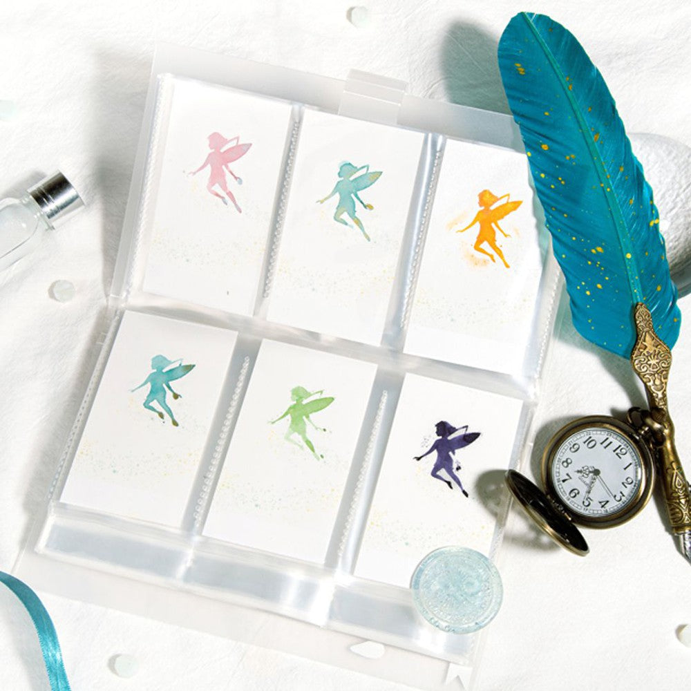 Wearingeul Ink Swatch Cards - 50 Sheets for Fountain Pen Ink Testing | Tinker Bell Color Collection | Perfect for Calligraphy, Journaling & Ink Sampling