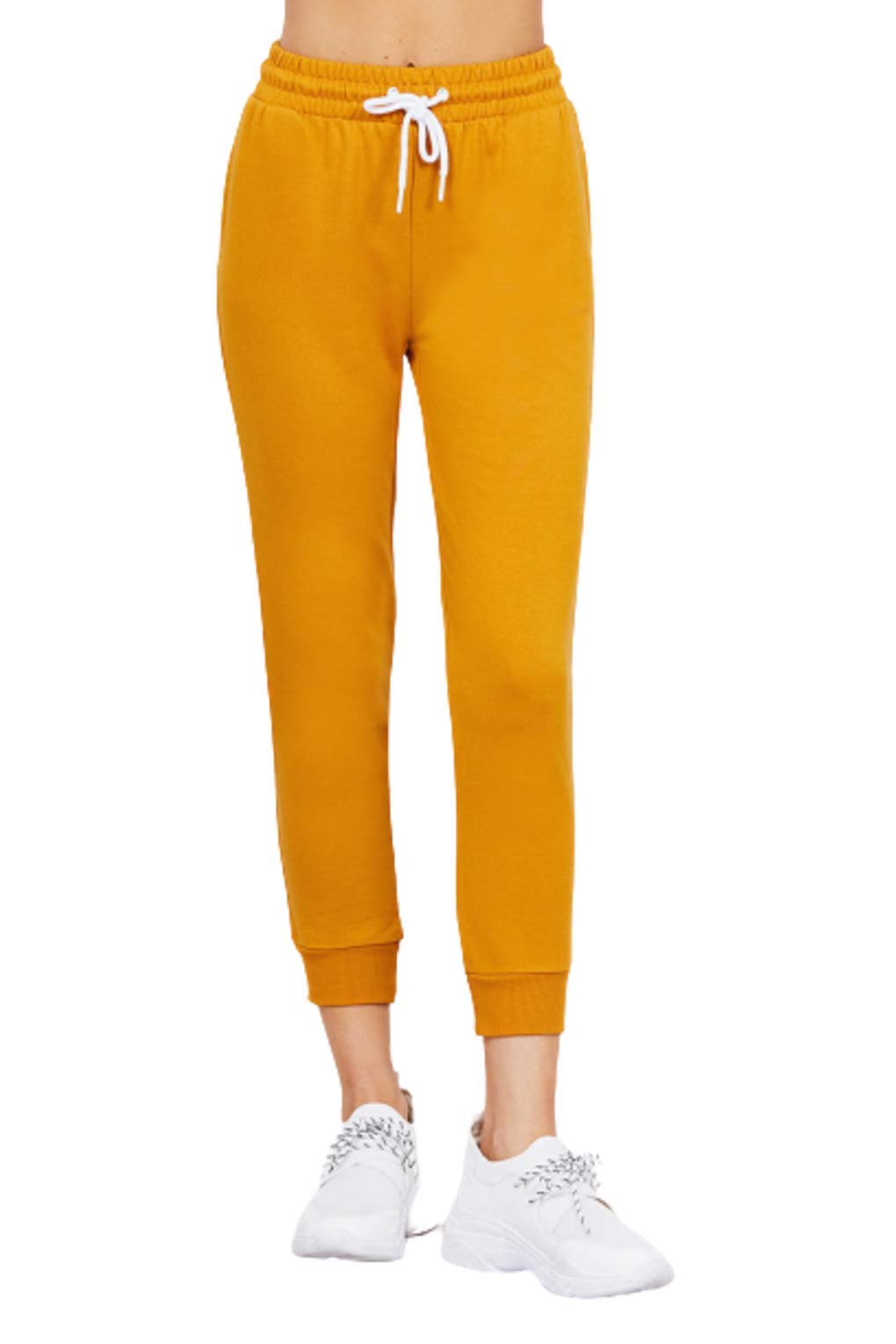 Khanomak Women's High Waisted Yoga Sweatpants - French Terry Workout Joggers for Running, Gym & Lounge | Comfortable Athletic Pants for Yoga, Pilates & Casual Wear