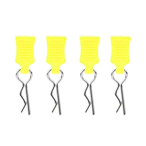 Durable Aluminum Alloy RC Car Body Shell Clip Pin Set - Yellow Green RC Toy Accessories for Off-Road Racing & Crawler Vehicles | Replacement Parts for RC Car Body Repair & Customization