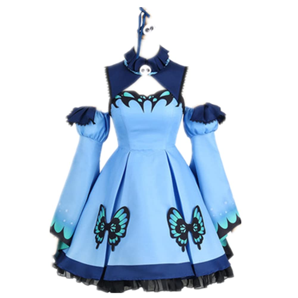 Uruha Rushia Cosplay Costume Full Set with Wig & Shoes - Blue Anime Uniform for Halloween, Christmas, Conventions & Cosplay Events