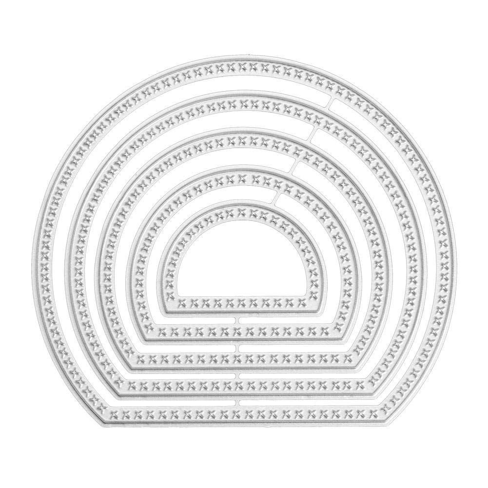 Metal Cutting Die Frame Dies - Basic Border Circle Frame Stencils for DIY Scrapbooking, Card Making, Embossing - Perfect for Holiday Cards, Party Invitations, Wedding Decorations (AB0044)
