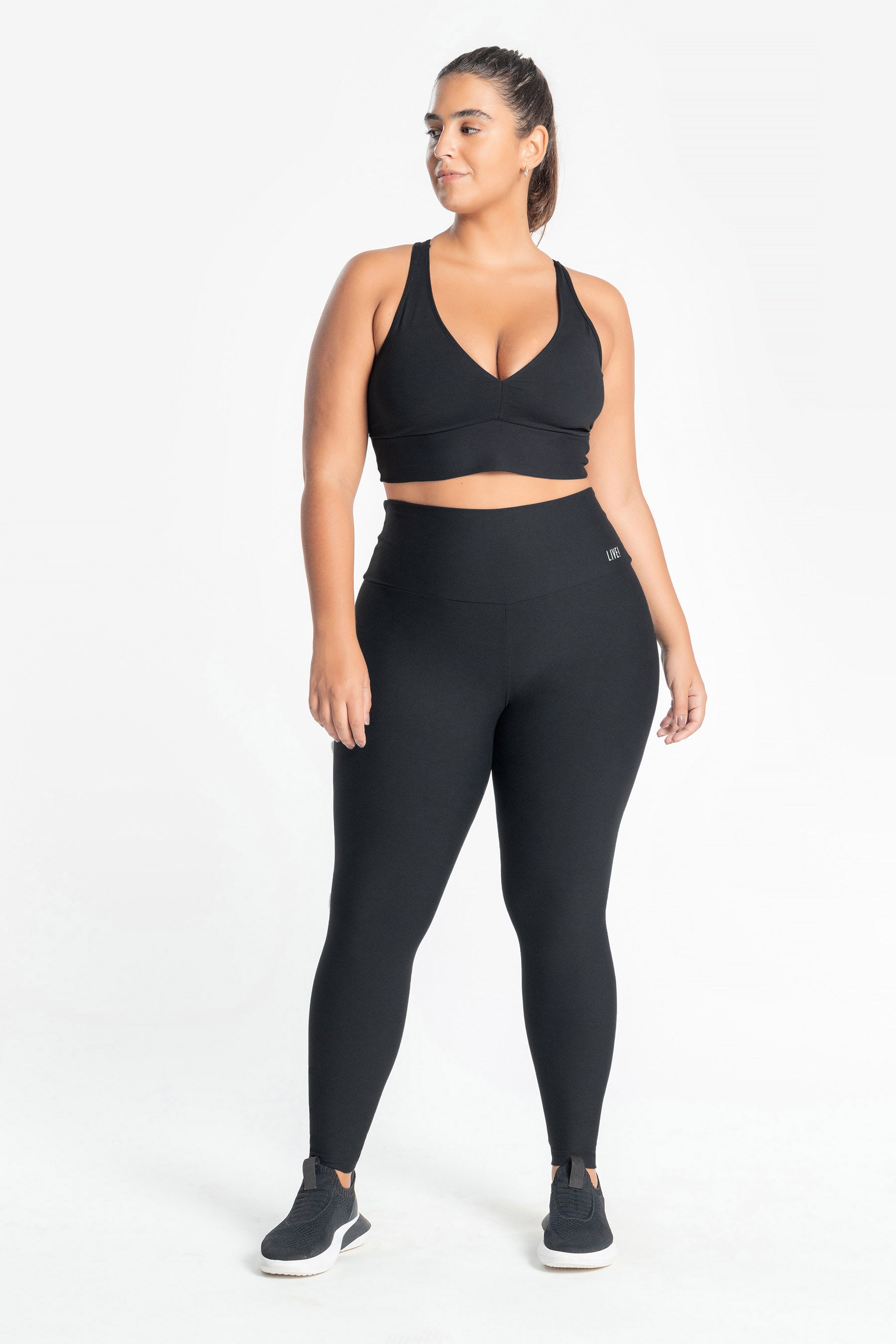 High-Waisted Essential Active Tights for Women - Comfortable Workout Leggings for Yoga, Running & Gym - Live!+ Fitness Collection