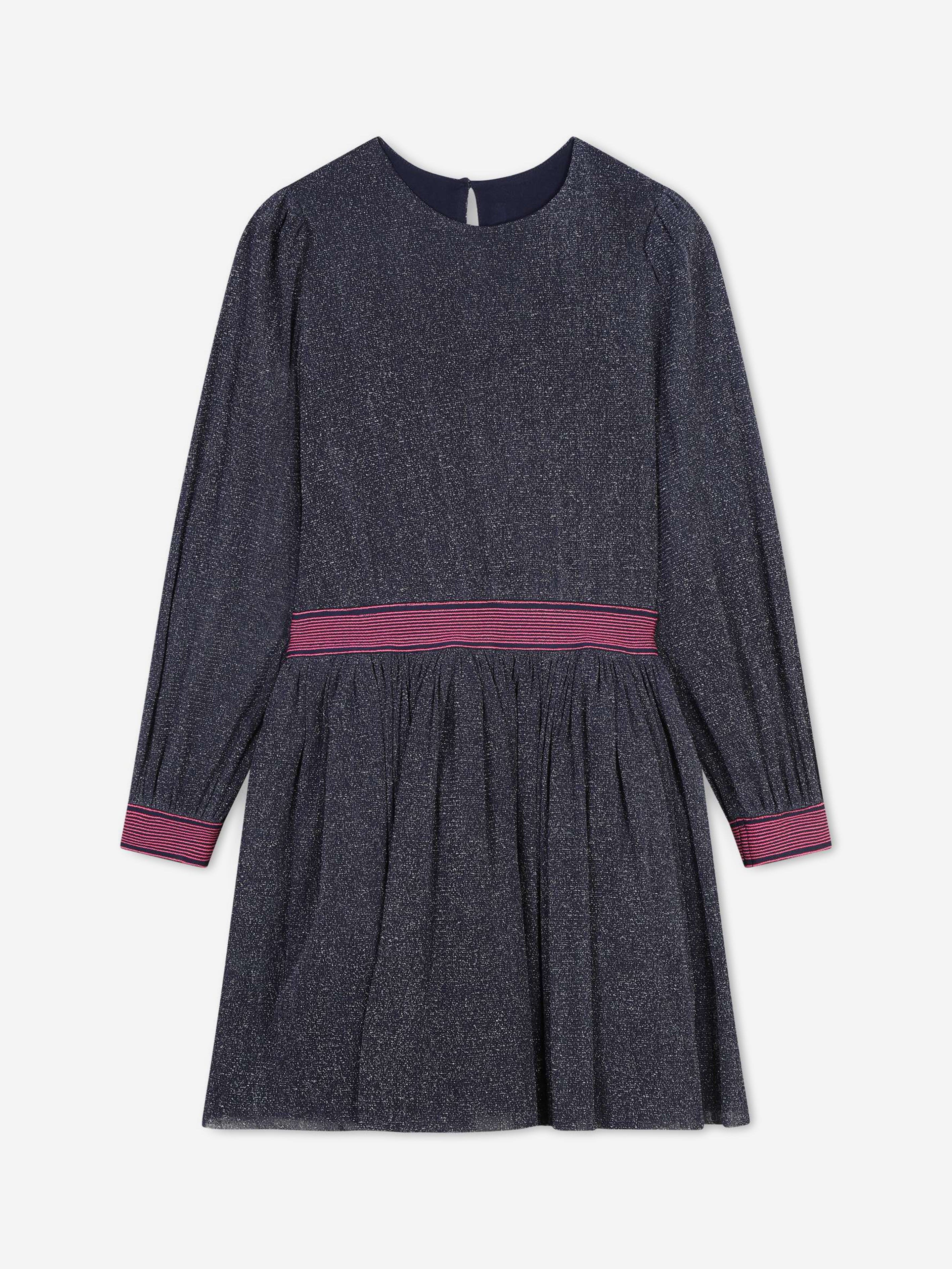 Billieblush Girls Navy Glitter Mesh Party Dress - Sparkling & Stylish for Birthday, Holiday & Special Occasions