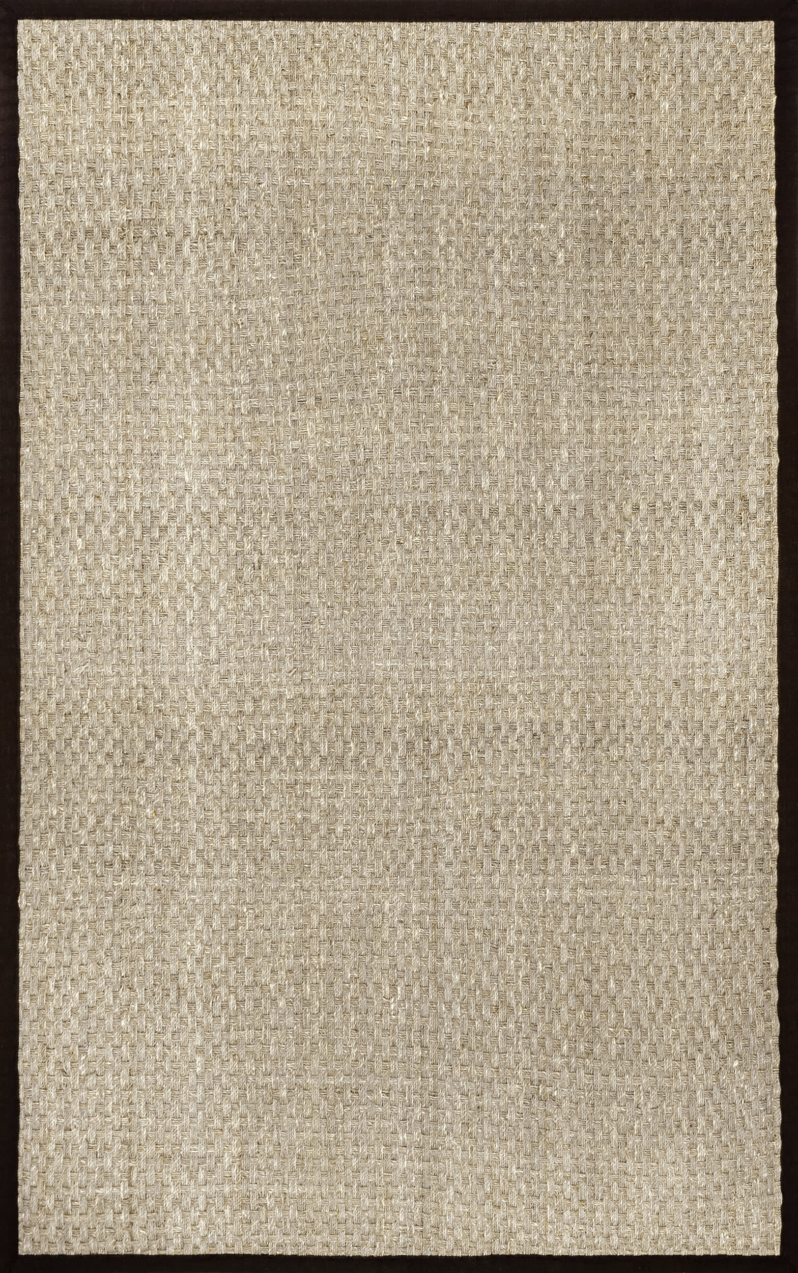 Checker Weave Seagrass Rug - Natural Black Woven Floor Mat for Living Room, Bedroom, or Patio - Eco-Friendly Home Decor