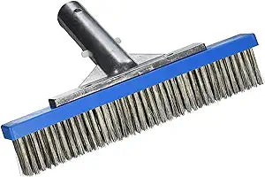 Pentair 23cm (9 Inch) Aluminum Back Stainless Steel Bristle Brush - Heavy Duty Cleaning Tool for Pools, Boats, and Outdoor Surfaces