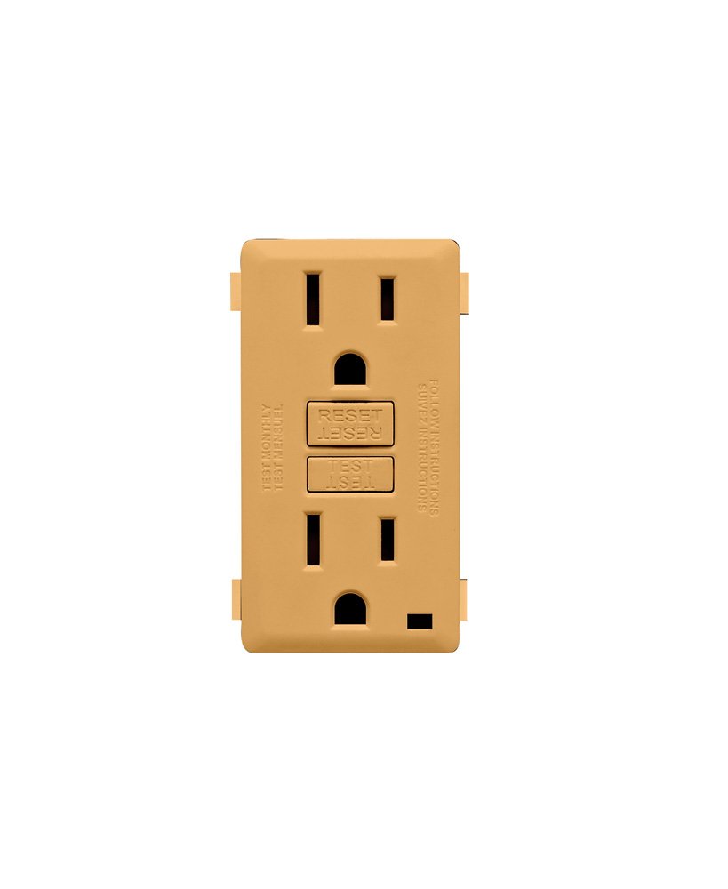 Leviton RKG15-TC Renu 15-Amp Tamper Resistant GFCI Outlet Cover Plate - Toasted Coconut Color Change Kit | Electrical Safety Upgrade for Home & Kitchen | Waterproof GFCI Faceplate for Bathroom, Garage & Outdoor Use