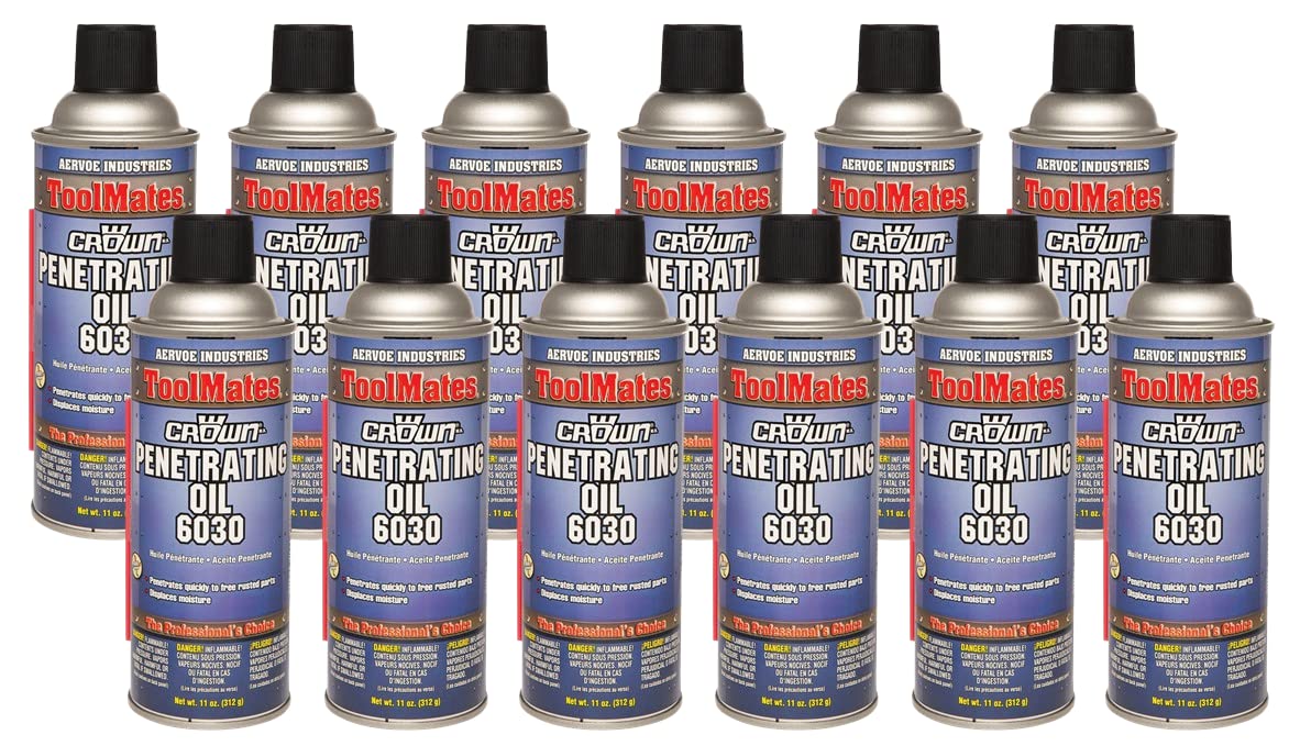 Best Penetrating Oil for Rusted Bolts - 12 Pack (16 oz Cans) | Loosens Stuck Nuts & Bolts | Ideal for Automotive, Machinery & DIY Repairs