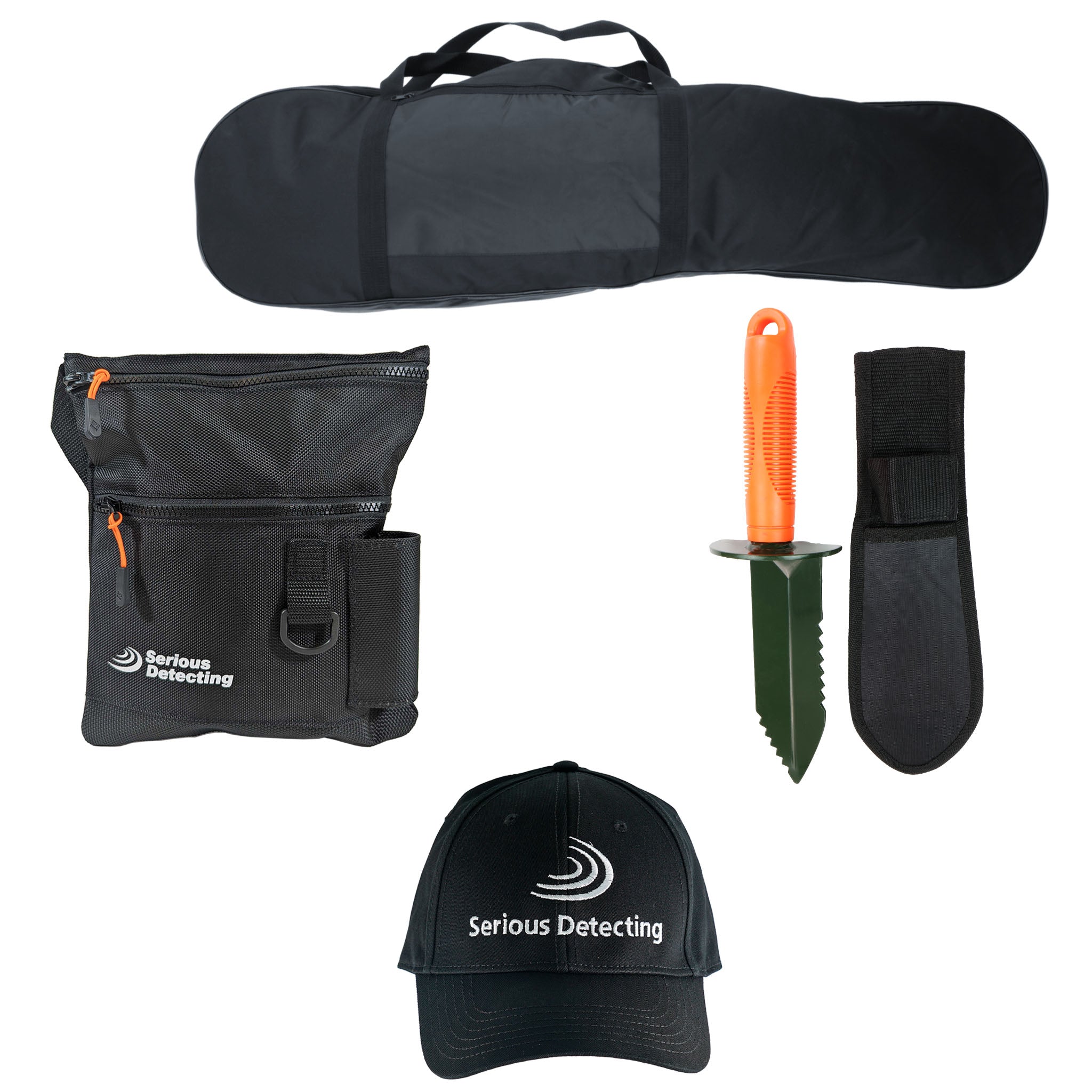 Premium Metal Detecting Kit with Pouch, Carry Bag, Cap & TerraX Digger - Professional Treasure Hunting Equipment for Beach, Park & Outdoor Adventures