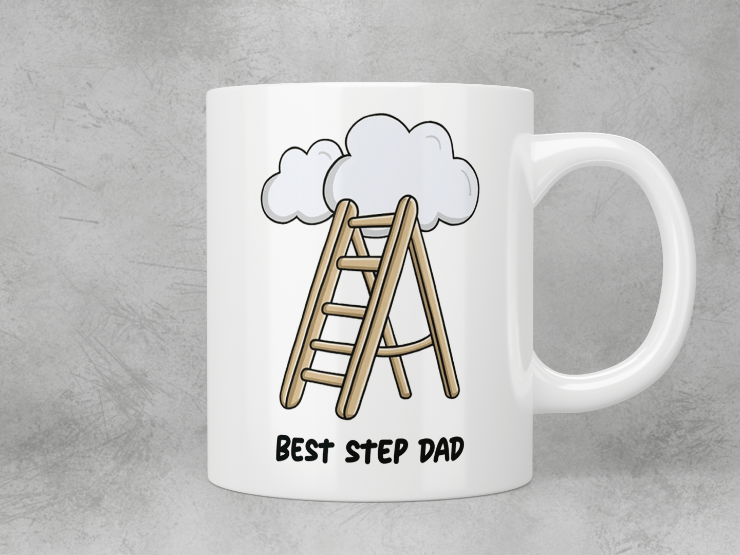 Best Step Dad Ladder Mug - Funny Coffee Cup for Father's Day, Birthday & Gifts - Perfect for Office, Home & Outdoor Use