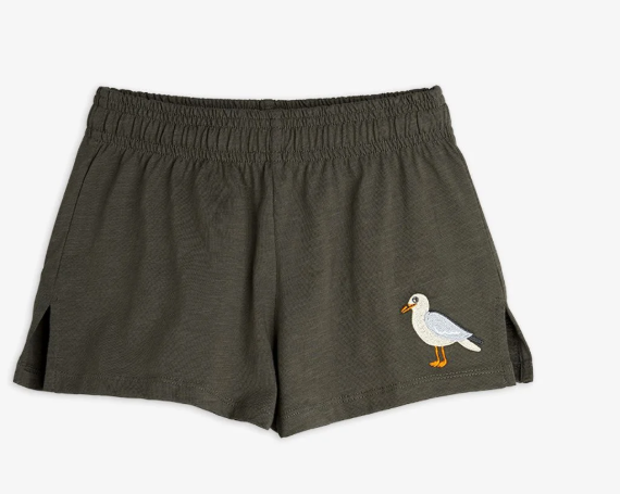 MINI RODINI Seagull Embroidered Shorts for Babies & Toddlers (9M-3Y) - Soft Cotton Playwear for Summer & Beach Outfits