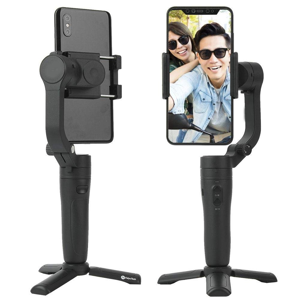 Portable 3-Axis Handheld Gimbal Stabilizer for Smartphones - Foldable Mini Phone Stabilizer for Vloggers, YouTubers & Content Creators | Perfect for Travel Vlogging, Live Streaming & Social Media Videos