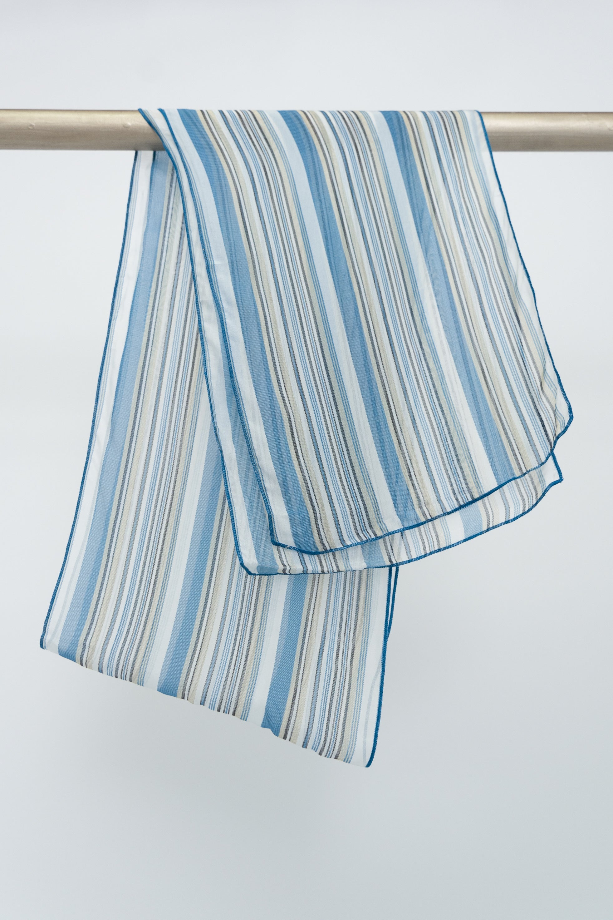 Elegant Large Silk Scarf with Sand Stripe Pattern - Perfect for Women's Fashion Accessories, Travel Outfits & Special Occasions