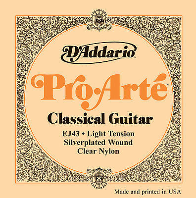 D'Addario EJ43 Classical Guitar Strings - Nylon Set for Classical & Flamenco Guitars | Perfect for Warm, Balanced Tone & Smooth Playability | Ideal for Performances, Practice & Recording