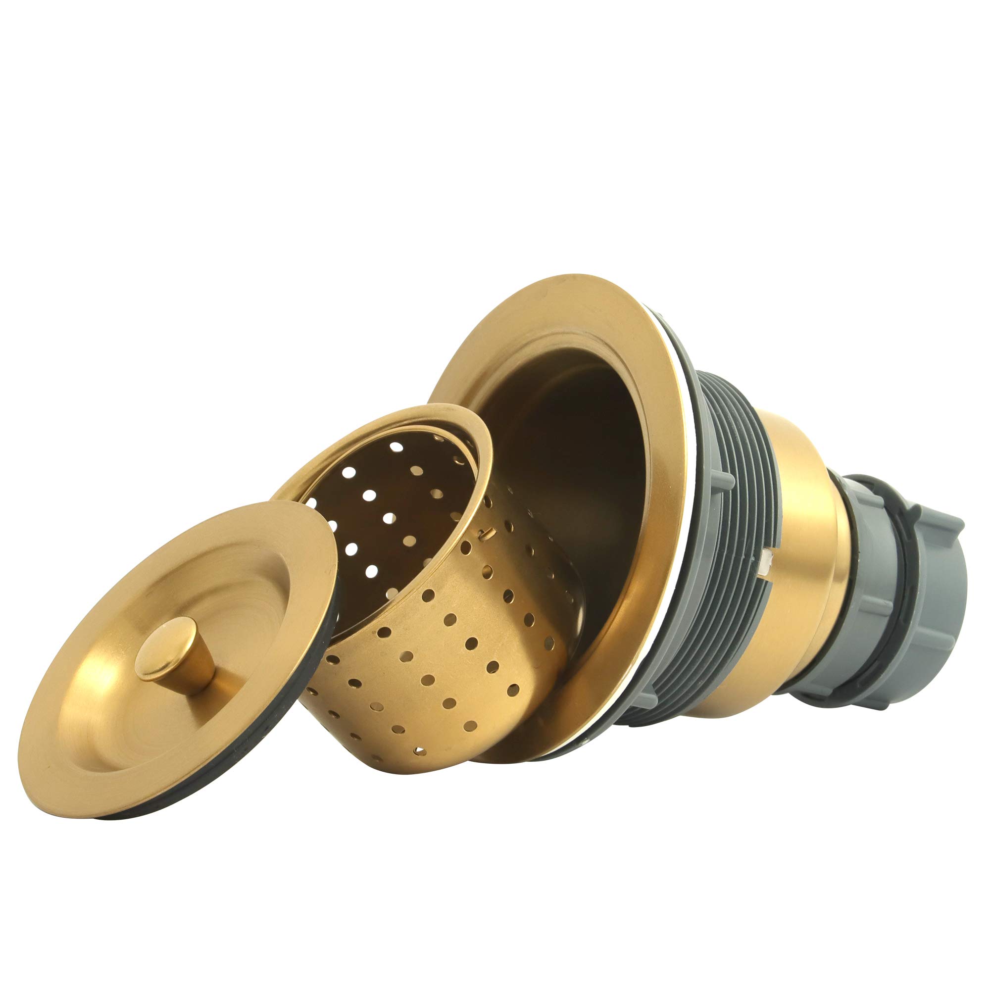 Premium Gold Kitchen Sink Drain Assembly - 3.5