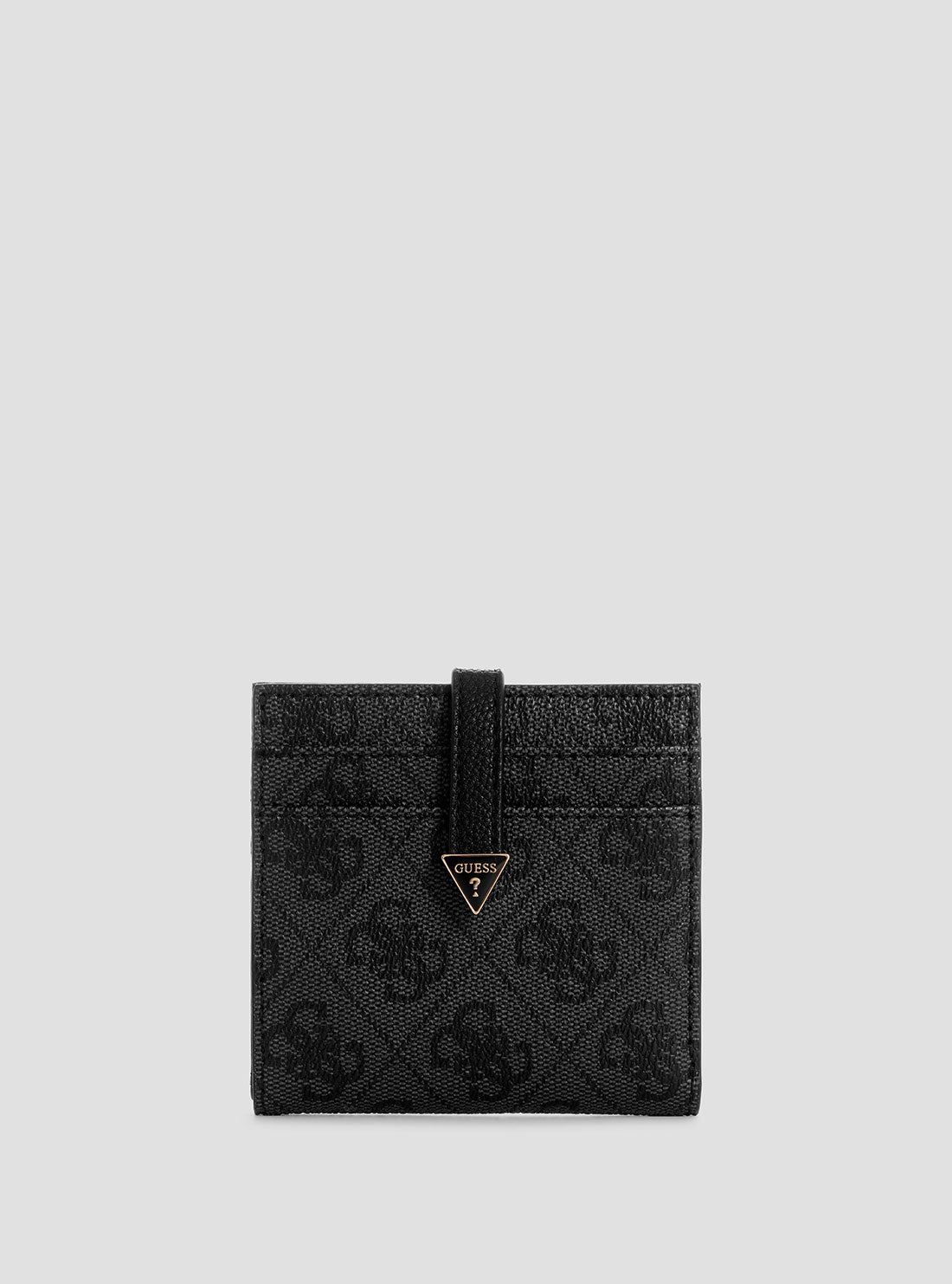Black Laurel Logo Tab Card Holder - Slim RFID Blocking Wallet for Credit Cards & IDs - Perfect for Travel, Work, and Everyday Use