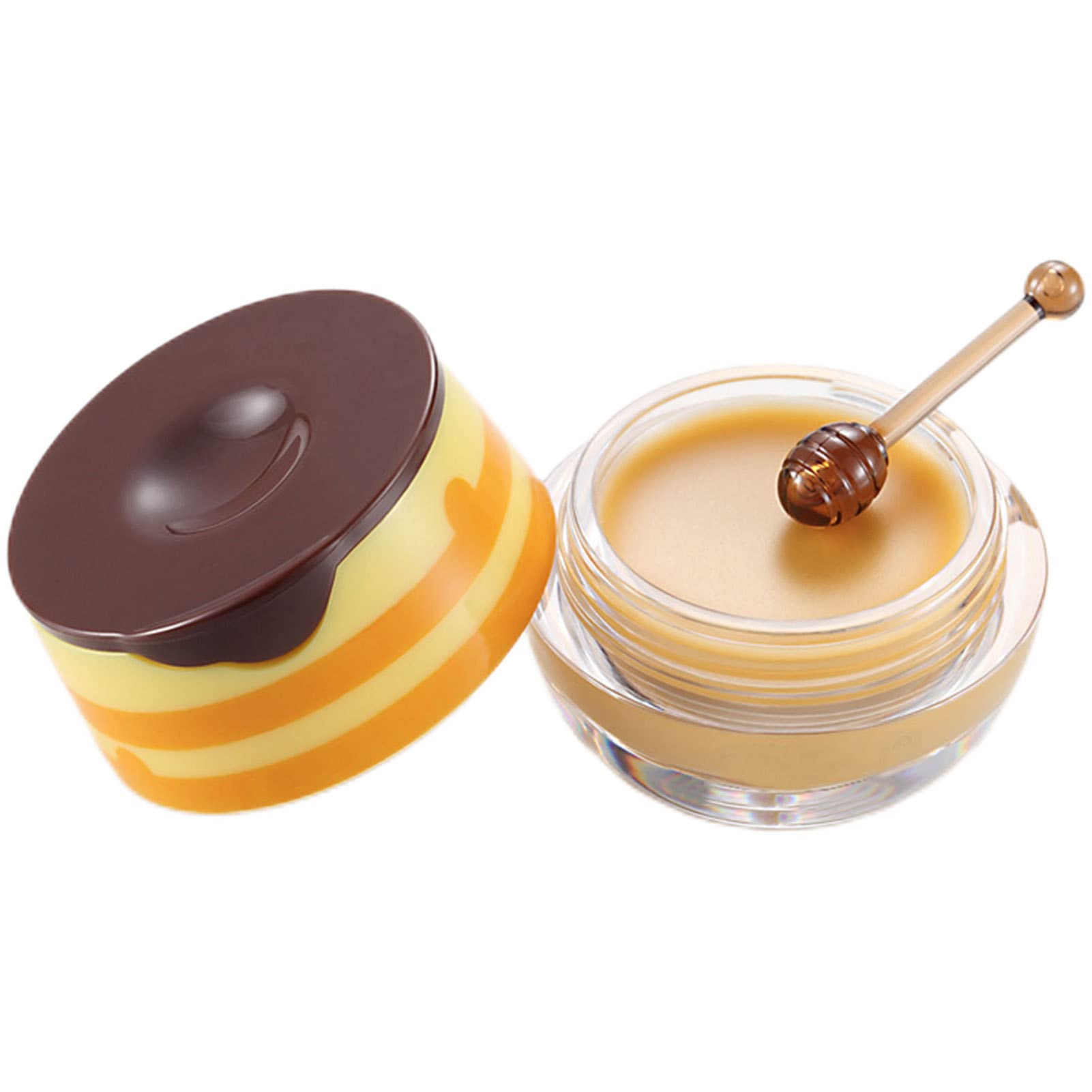 2Pcs Honey Lip Balm - Moisturizing Lip Film for Dry Lips, Fades Lip Lines, with Brush - Perfect for Women & Girls Daily Care