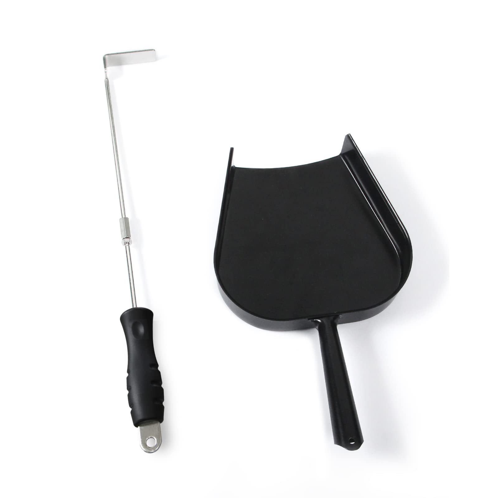 Premium Stainless Steel Ash Tool & Ash Pan Set for Big Green Egg, Primo & Kamado Charcoal Grills – Heavy Duty Grill Cleaning Accessories for Outdoor BBQ & Smoking