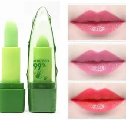 Natural Aloe Vera Lip Balm for Soft, Pink & Hydrated Lips - Moisturizing & Healing for Dry, Chapped Lips - Perfect for Daily Use, Winter Care & Makeup Prep