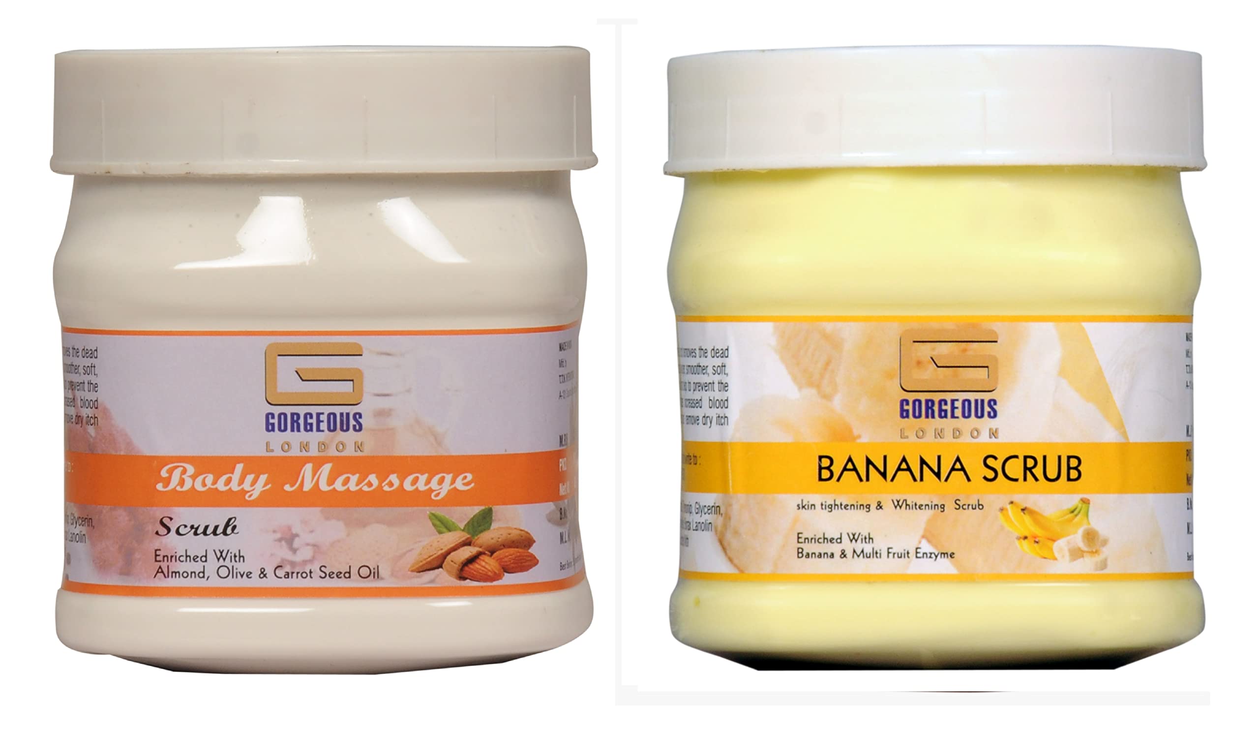 Exfoliating Body Scrub & Banana Scrub Duo - 450ml Each (Pack of 2) | Deep Cleansing & Skin Renewal for Spa Day & Self-Care Routine