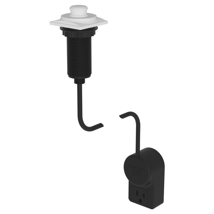 Adams Air Switch for Garbage Disposal - Matte White Brass with Power Adapter | Hands-Free Kitchen Sink Control for Modern Homes