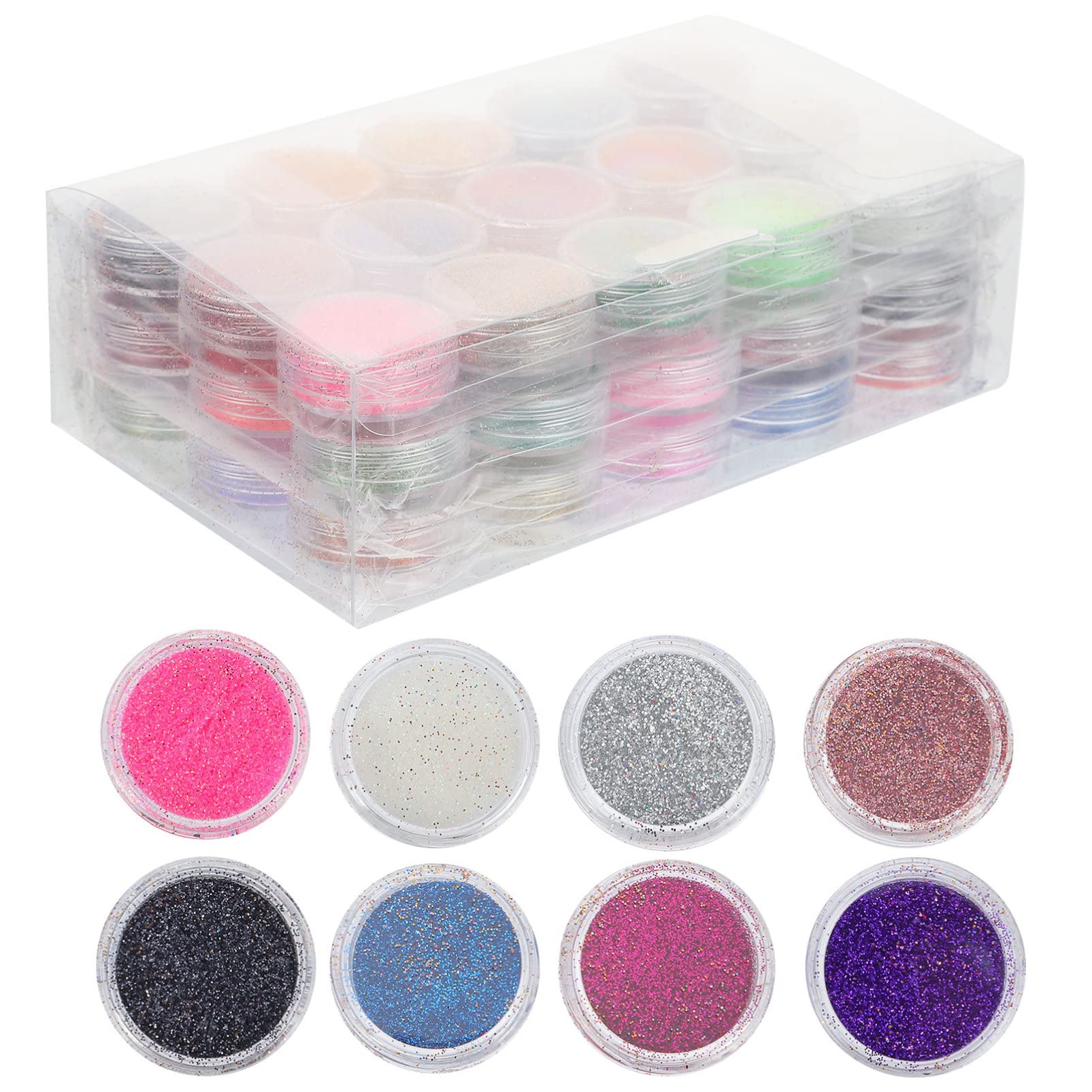 Minkissy Flash Powder - 45 Boxes Nail Art Sequins & Glitter Set with Shiny Foil Flakes for Professional & DIY Nail Designs | Perfect for Women, Girls, Party, Holiday & New Year Nail Decorations | Great for Salons, Home Use & Special Occasions
