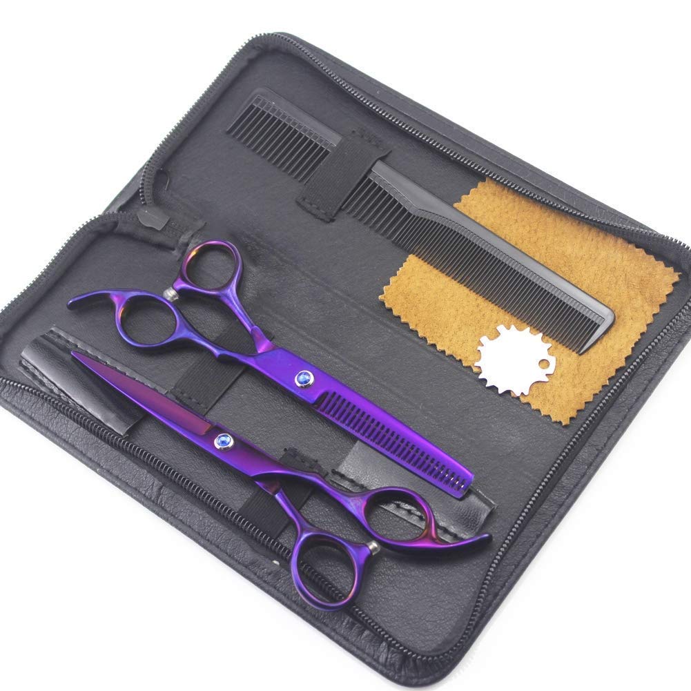 Professional Hair Cutting Scissors Set - Barber Shears & Thinning Scissors for Precision Hairdressing | Salon-Grade Styling Tools for Home & Professional Use