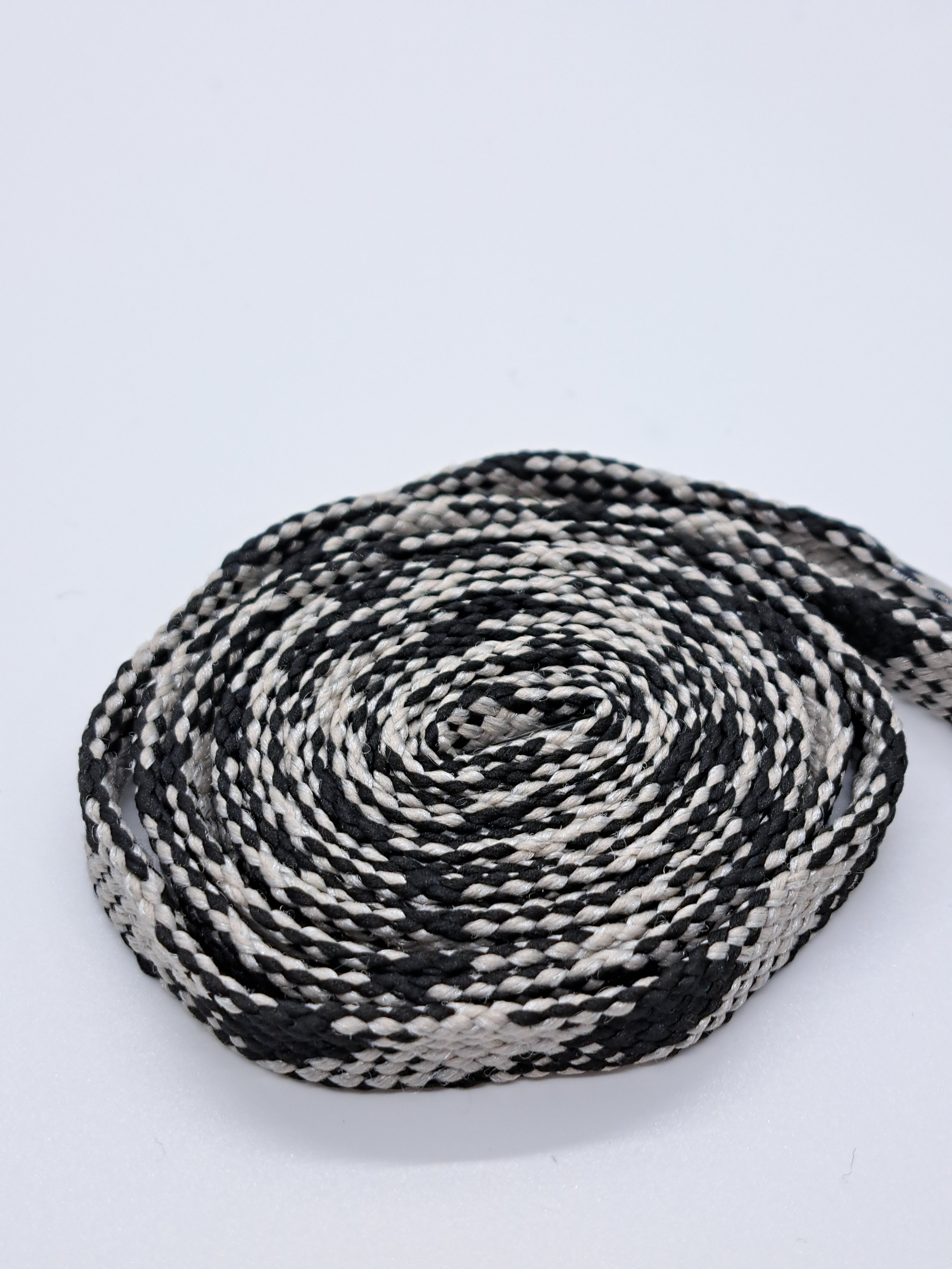 Flat Argyle Shoelaces - Black & Gray Pattern for Dress Shoes, Loafers & Oxfords | Classic Style for Work & Formal Occasions
