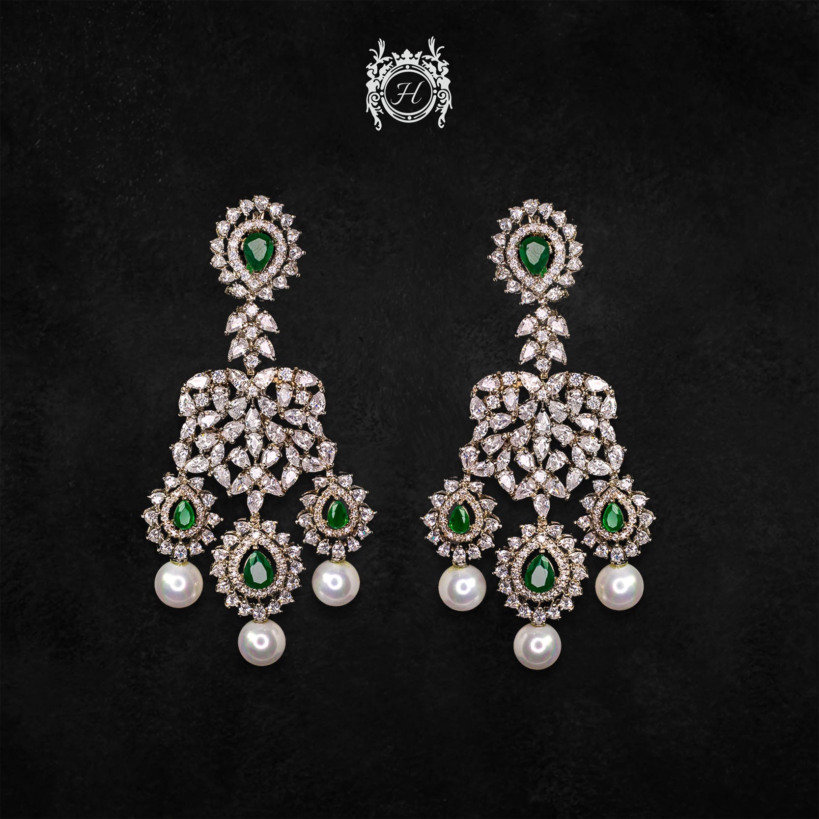 Exquisite Jade, Pearl & Zircon Earrings for Women - Elegant Dangle Drop Jewelry for Parties, Weddings & Special Occasions