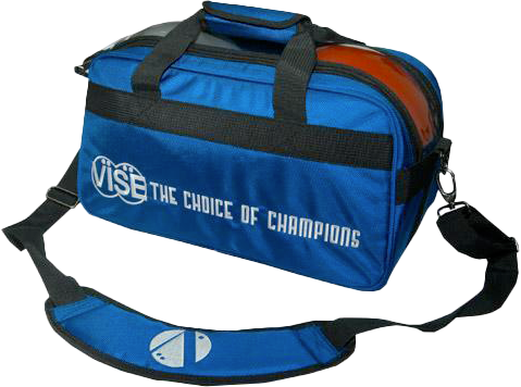 Vise 2 Ball Tote Clear Top Double Blue - Bowling Ball Storage Bag with Transparent Lid - Perfect for League Play & Tournament Transport