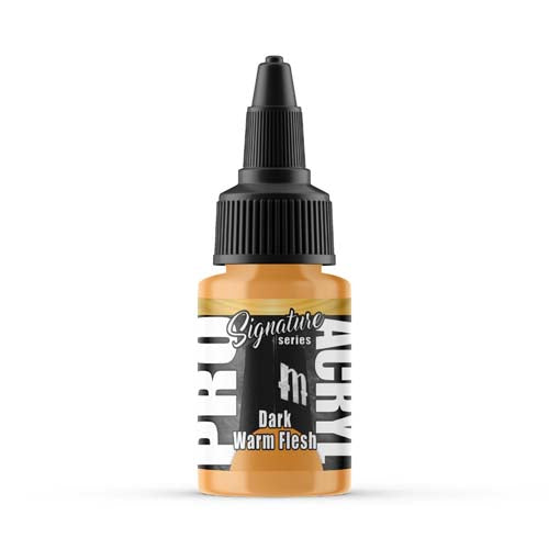 Pro Acryl Jon Ninas Dark Warm Flesh Acrylic Paint - Professional Artist Quality for Miniatures, Models & Canvas Painting - Perfect for Realistic Skin Tones & Fantasy Art