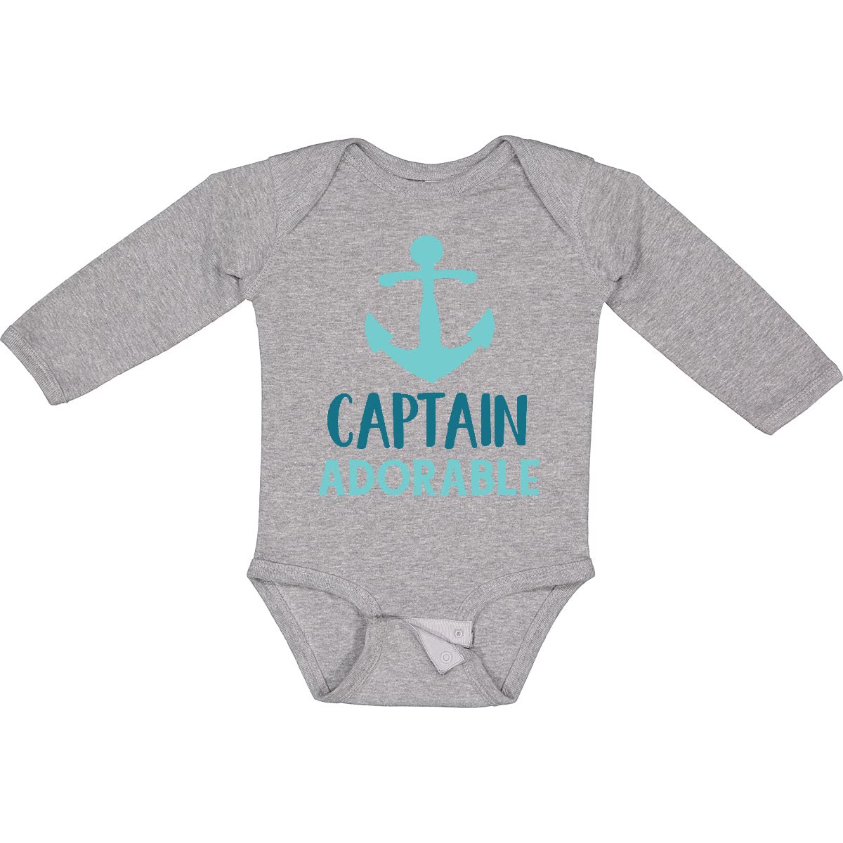 Inktastic Captain Adorable Boat Anchor Sailor Sailing Long Sleeve Creeper - Perfect for Baby's First Cruise & Nautical Themed Photoshoots