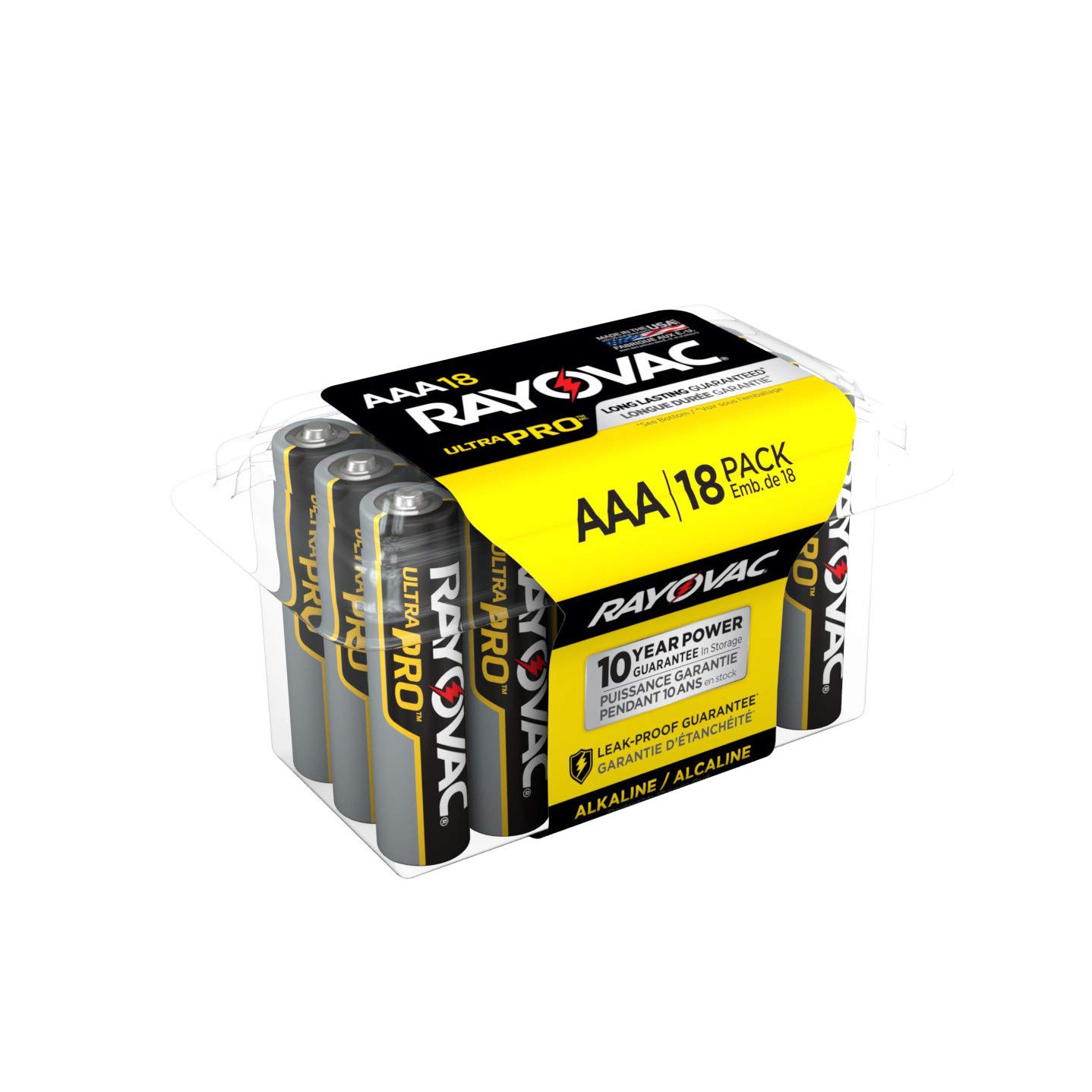 Rayovac AAA Batteries - Ultra Pro Alkaline AAA Cell Batteries (18-Pack) | Long-Lasting Power for Toys, Flashlights, Remote Controls & Electronic Devices