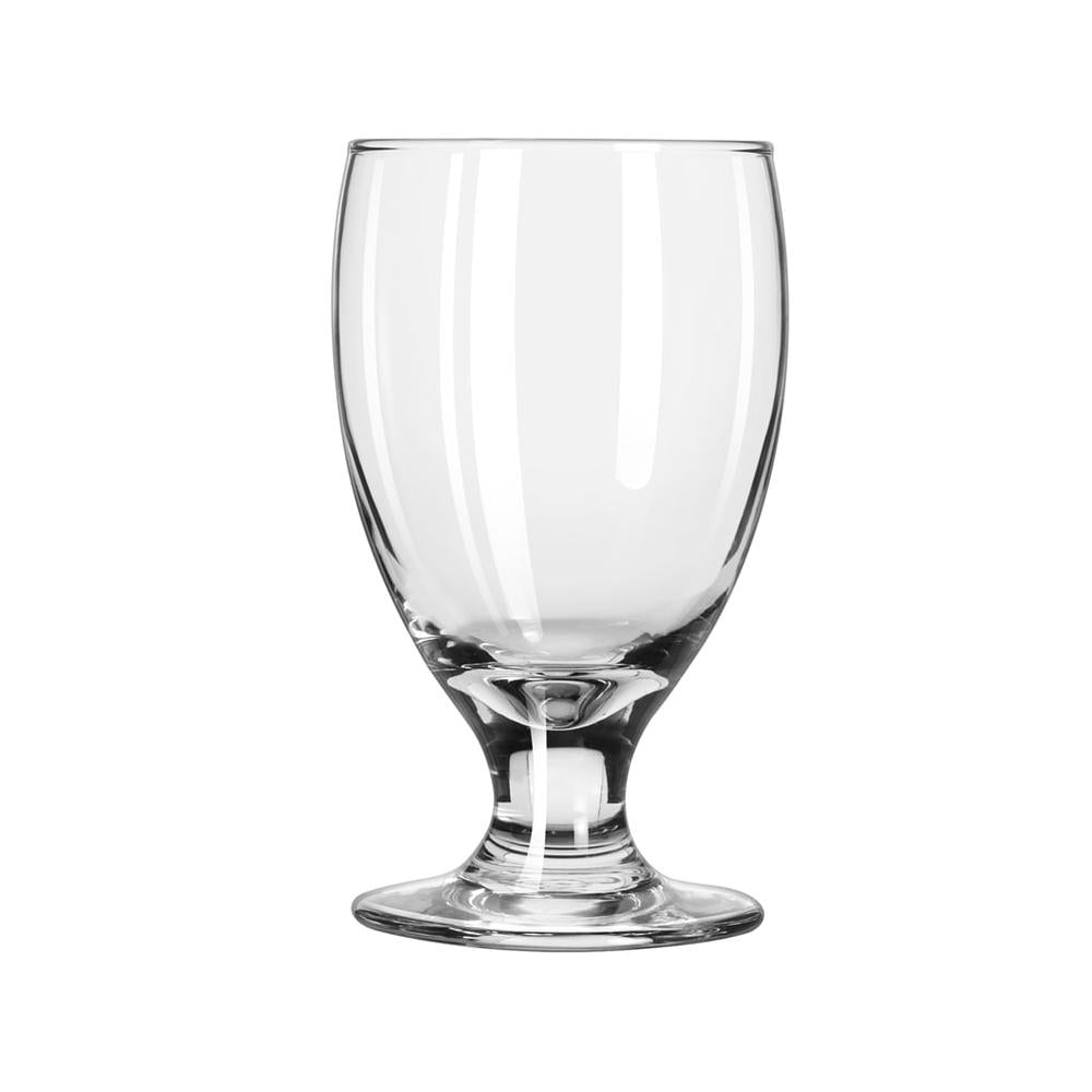 Libbey Embassy 10.5 Oz Goblet Glass - Set of 24 Crystal Clear Stemware Glasses for Wine, Champagne & Cocktails - Perfect for Weddings, Parties & Fine Dining