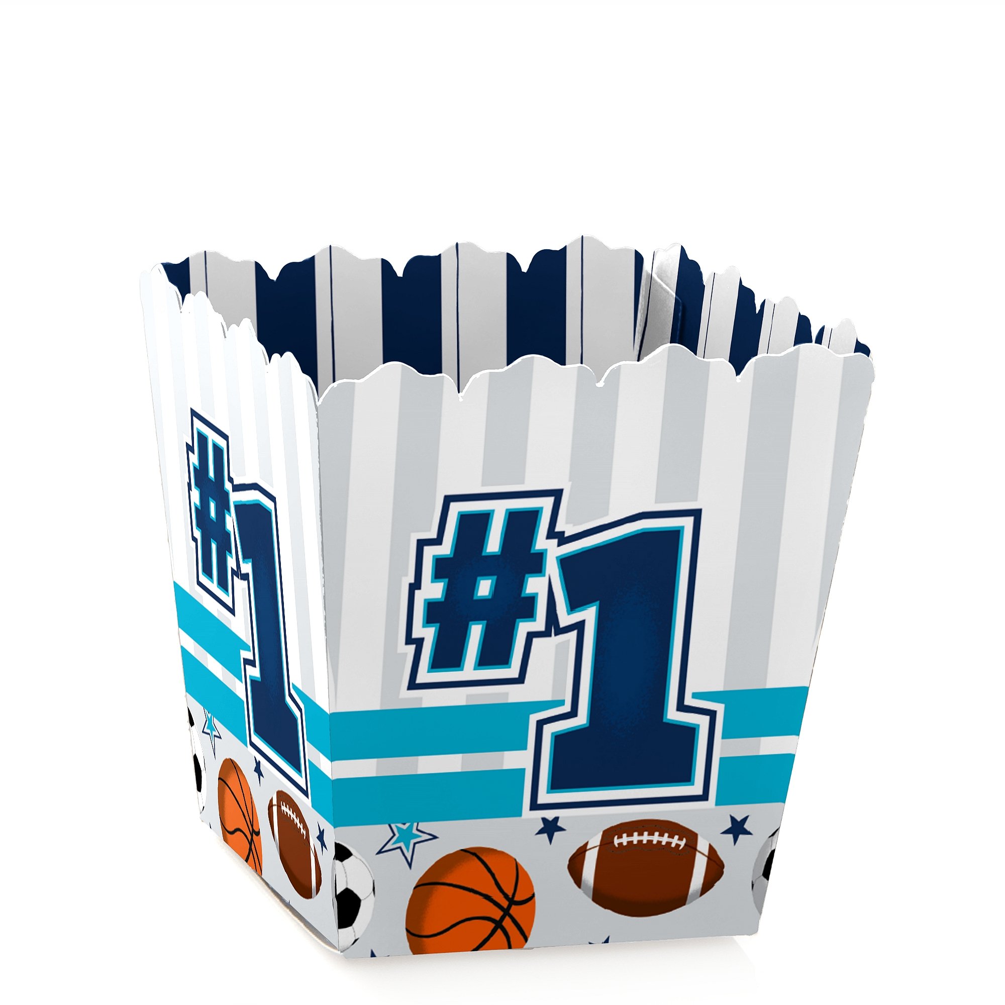 Go, Fight, Win Sports Party Mini Favor Boxes - Set of 12 Candy Treat Boxes for Baby Showers & Birthday Parties - Perfect for Game Day Celebrations & Team Events