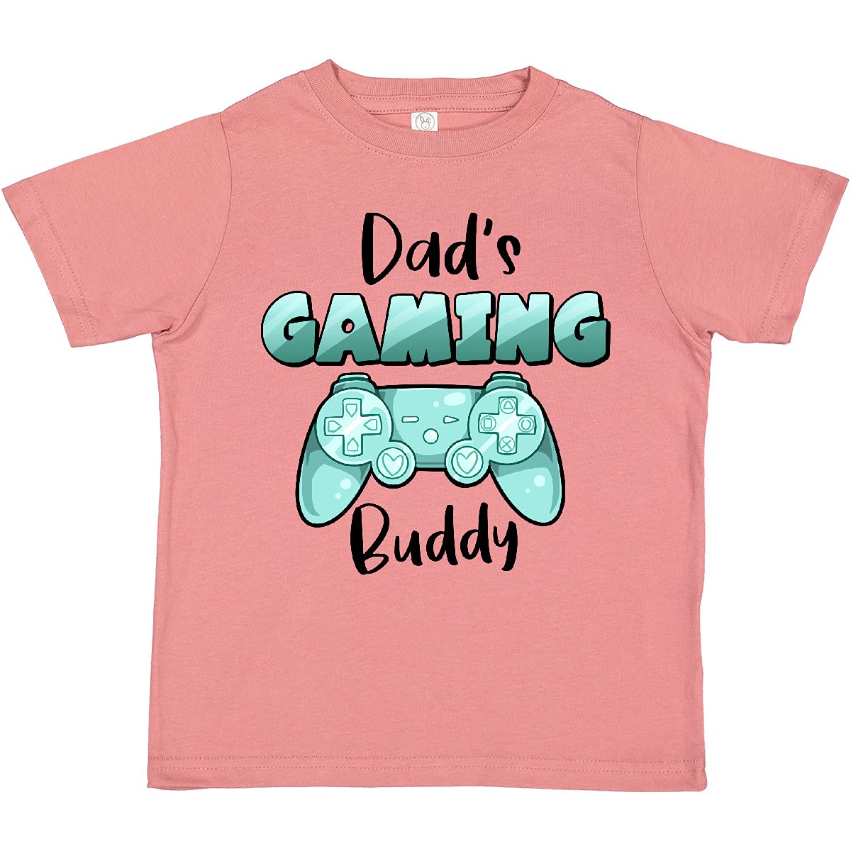Inktastic Dad's Gaming Buddy - Aqua Controller Toddler T-Shirt | Cute Gamer Dad & Kid Matching Outfit | Perfect for Father's Day, Family Gaming Nights & Birthday Gifts