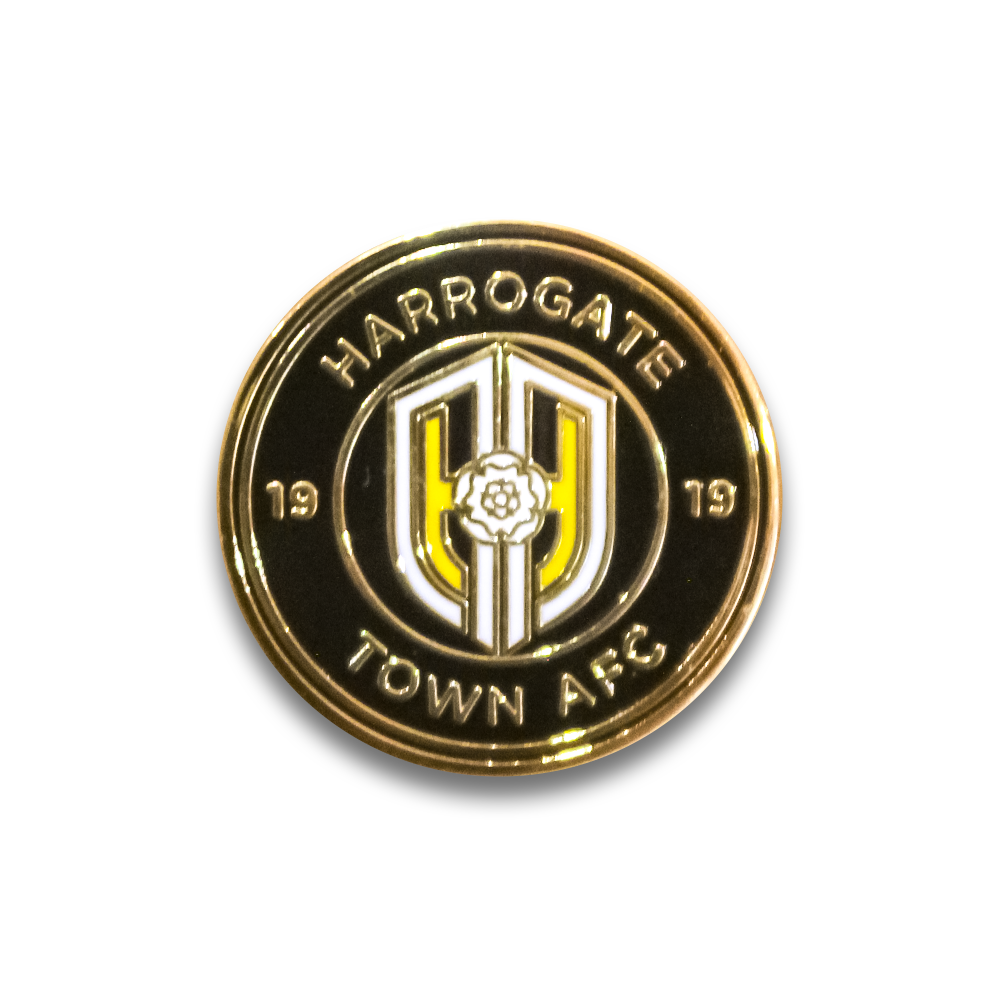 Harrogate Town AFC Pin Badge - Collectible Enamel Lapel Pin for Football Fans - Perfect for Jerseys, Hats, Bags & Fan Gear
