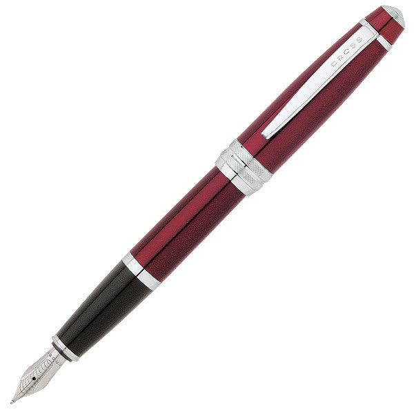 Cross Bailey Fountain Pen - Premium Red Lacquer Finish - Smooth Writing for Professionals & Students - Perfect for Signatures, Notes & Gifts