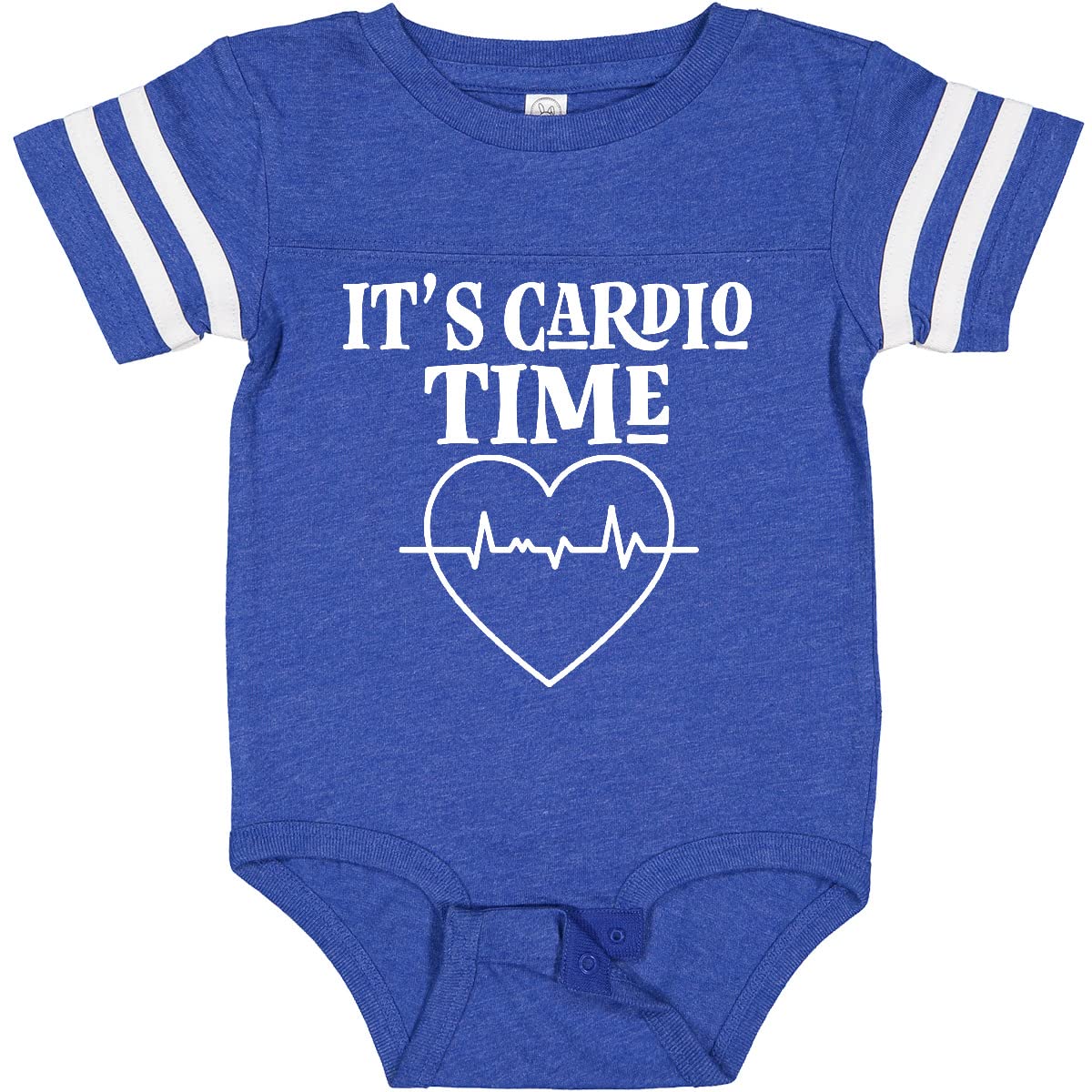 Inktastic Heart Health Cardio Time Fitness Baby Bodysuit - Cute Infant Onesie for Gym Lovers & Heart Awareness - Perfect for Workouts, Walks & Heart Health Events