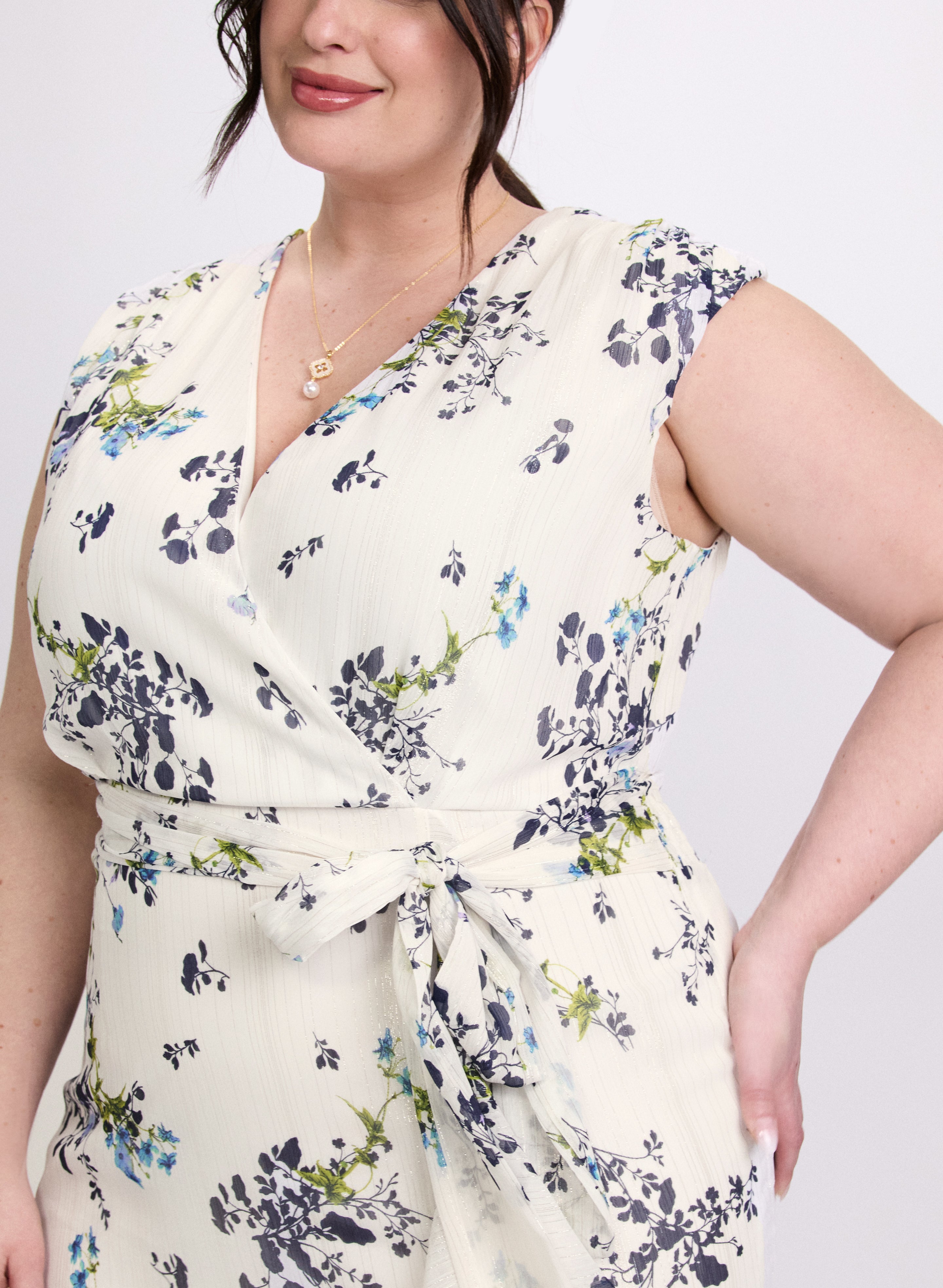 Floral Ruffle Hem Dress - Women's Summer Boho Maxi Dress with Flowy Ruffles | Perfect for Beach Vacations, Date Nights & Outdoor Weddings