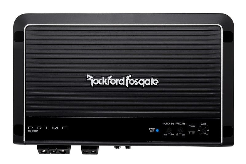 Rockford Fosgate R250X1 Prime 1-Channel Class D Amplifier - 250W RMS Power for Car Audio & Subwoofer | Perfect for Bass Boost & Sound System Upgrades in Trucks, SUVs & Custom Vehicles