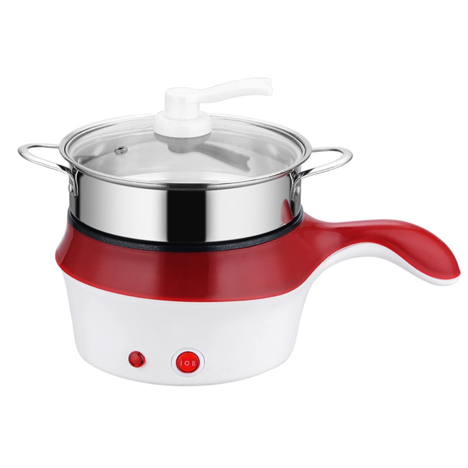 **Red Electric Steamer - 3-Tier Multi-Cooker for Healthy Meals | Fast & Easy Kitchen Appliance | Perfect for Rice, Dumplings & Vegetables**