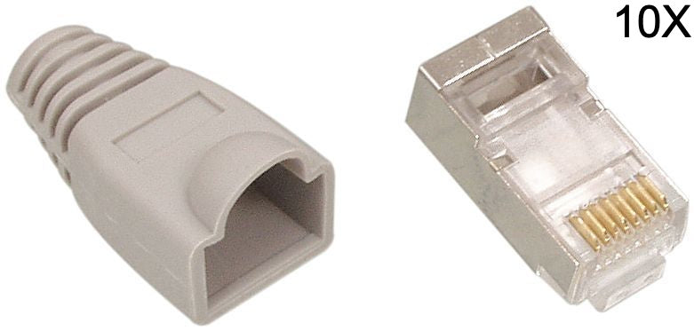 Premium CAT6 RJ45 Ethernet Connectors (10-Pack) - High-Speed UTP Network Cable Plugs for Home & Office Networking, Gaming, and Data Centers