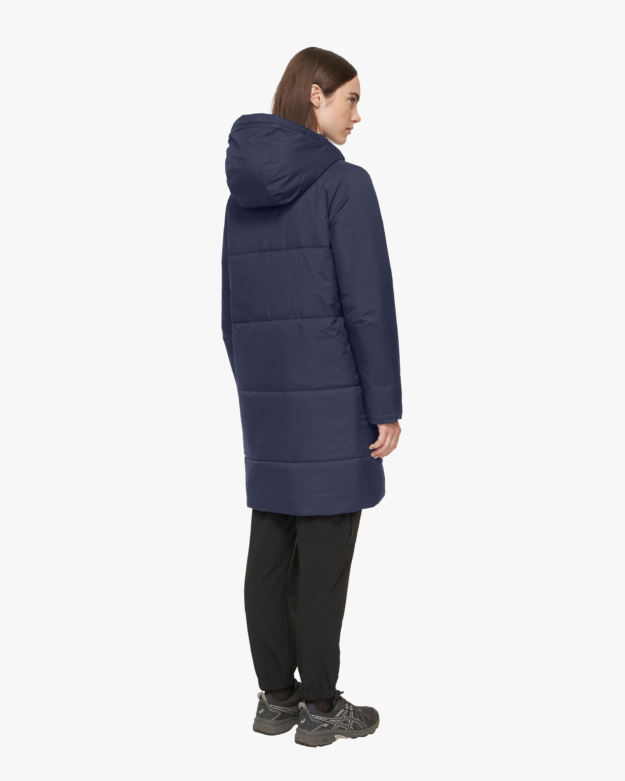 Ana Navy Jacket for Women - Lightweight Waterproof Windbreaker with Hood - Perfect for Hiking, Running & Outdoor Activities