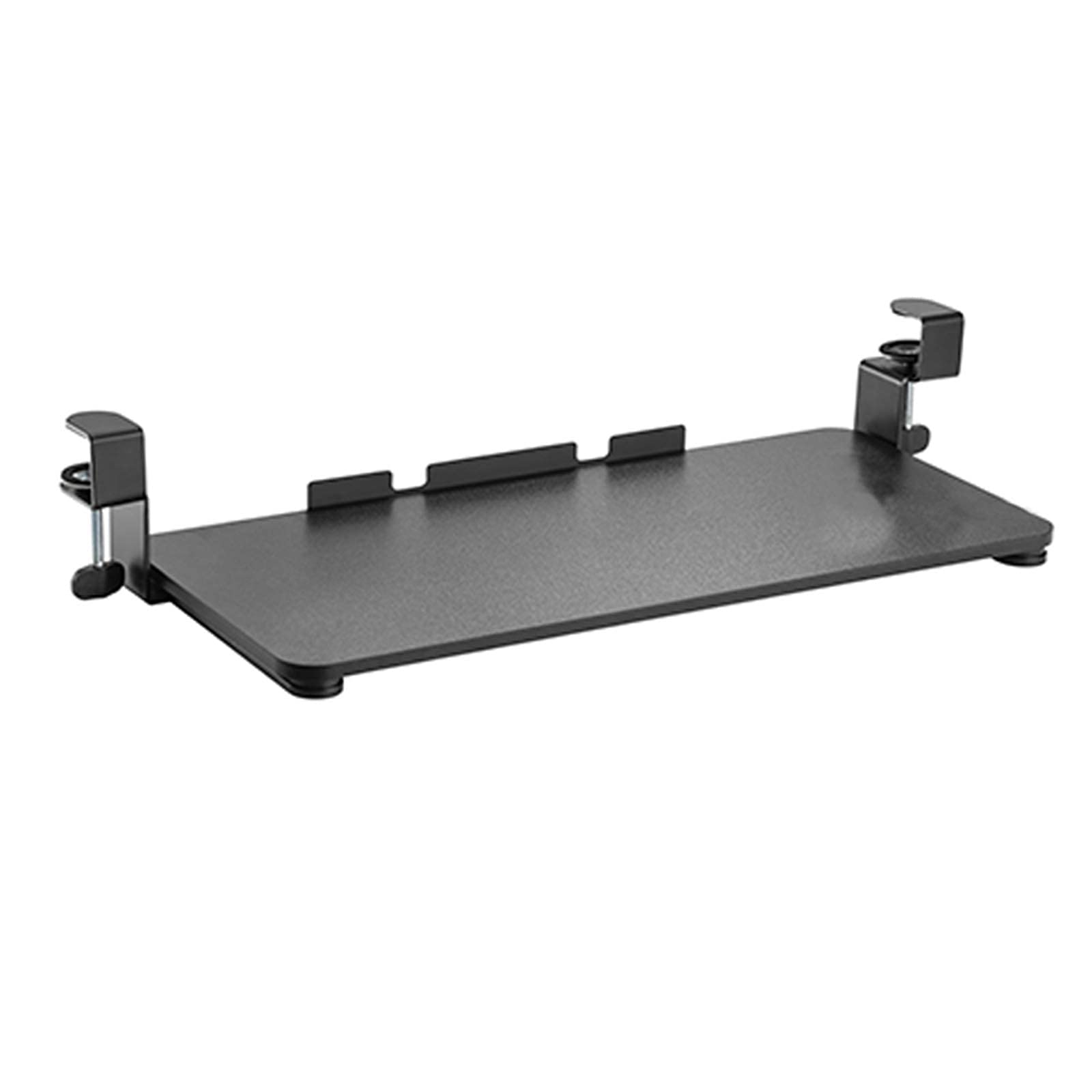 Ergonomic Under Desk Keyboard Tray with Clamp - Adjustable Sliding Base for Comfortable Typing, Space-Saving Design for Home Office & Gaming Setup