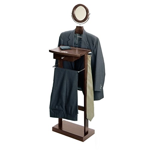 Ergode Valet Stand - Compact Closet Organizer for Men's Suits, Ties & Accessories | Space-Saving Matte Grey Coat Rack | Perfect for Bedroom, Entryway & Dorm Organization
