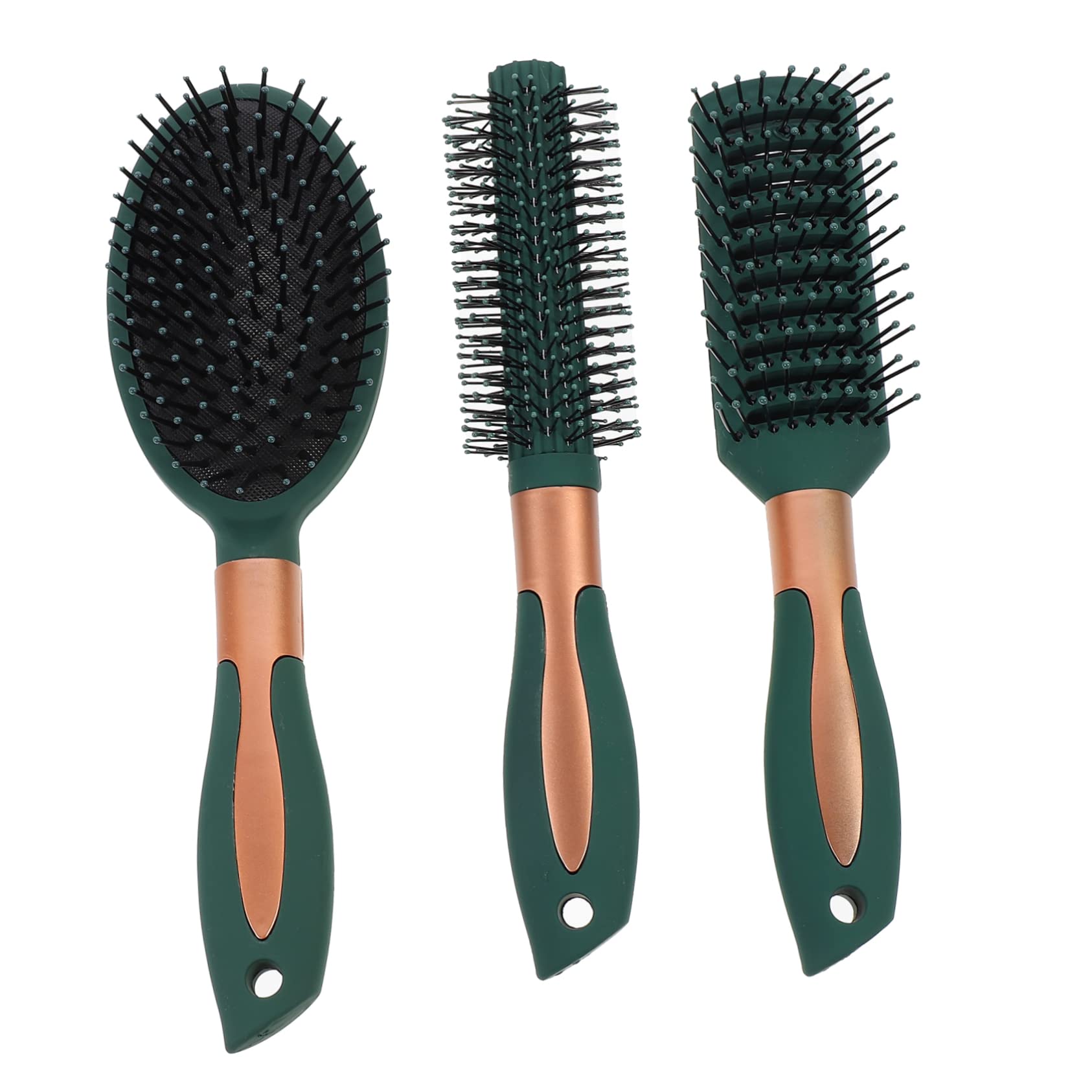 Beavorty 3-Piece Comb Set for Men - Hair Styling Brush, Scalp Massager & Detangling Comb with Airbag Cushion | Perfect for Grooming, Styling & Relaxing at Home or Salon