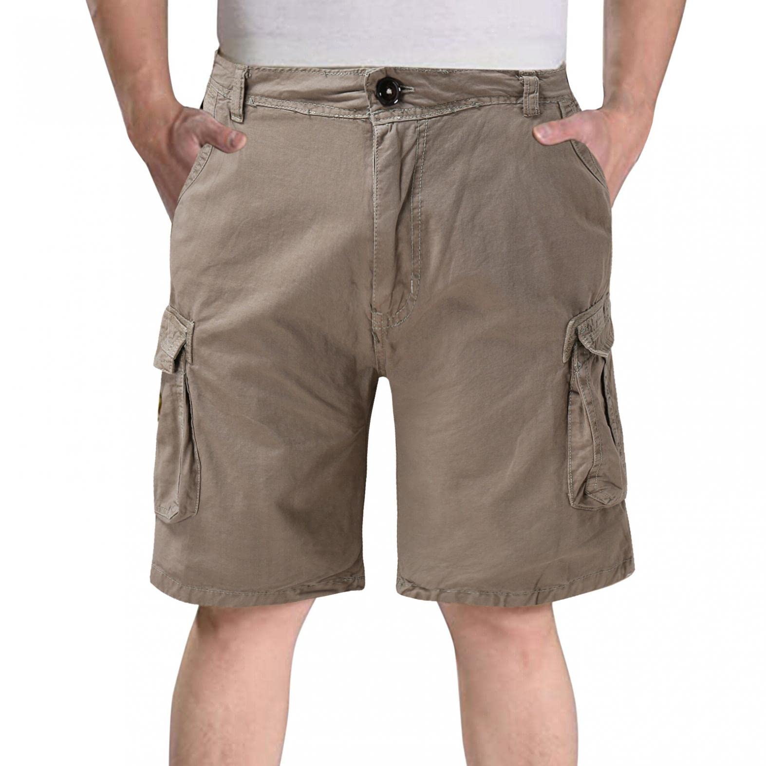 Men's Lightweight Stretch Cargo Shorts - Outdoor Hiking, Travel, Fishing & Golf Tactical Shorts for Active Lifestyle | Quick-Dry & Comfortable for Summer Adventures